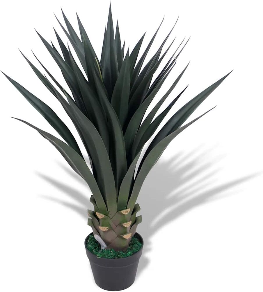 vidaXL Plante artificielle avec pot Yucca 85 cm Vert
