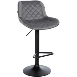 CLP Barhocker Kasson Samt   Farbe: dunkelgrau, Material: Samt