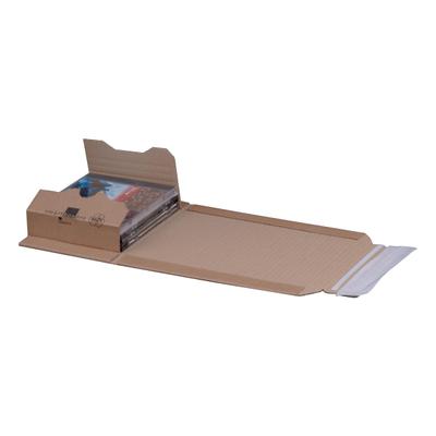 VEPATIM 10 Universalverpackung 192x192mm bis 63mm Höhe Selbstklebeverschluss Aufreißfaden braun