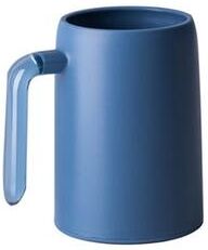 Everyday Crate CrystalClear Portable Mouthwash Cup With Handle Transparent Bathroom Rinse & Drinking Cup blue