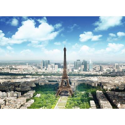 Fototapete PAPERMOON "Eiffel Tower", bunt, B:2,5m L:1,86m, Vlies, Tapeten