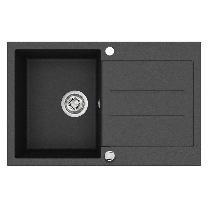 Aquasanita Tesa SQT101-601AW (Einbauspüle mit Abtropffläche, 50 cm, 78 cm) (000040205877)