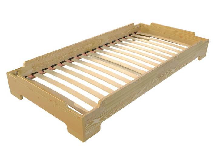Lit Empilable 90x200 - 1 place en Bois Massif 90x200 Miel