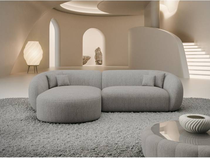 Stoff Ecksofa Sorelia L-Form Kurz