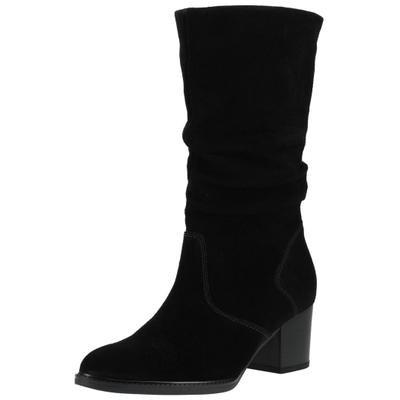 Stiefel GABOR "Gabor Stiefel Veloursleder", Damen, Gr. 43, schwarz, Veloursleder, Schuhe Stiefel