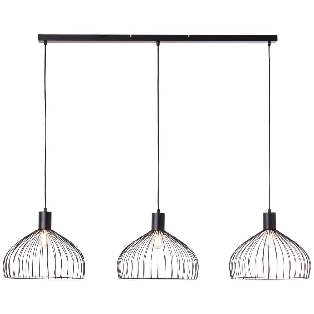 Brilliant Hanglamp Blacky 3-lichts zwart
