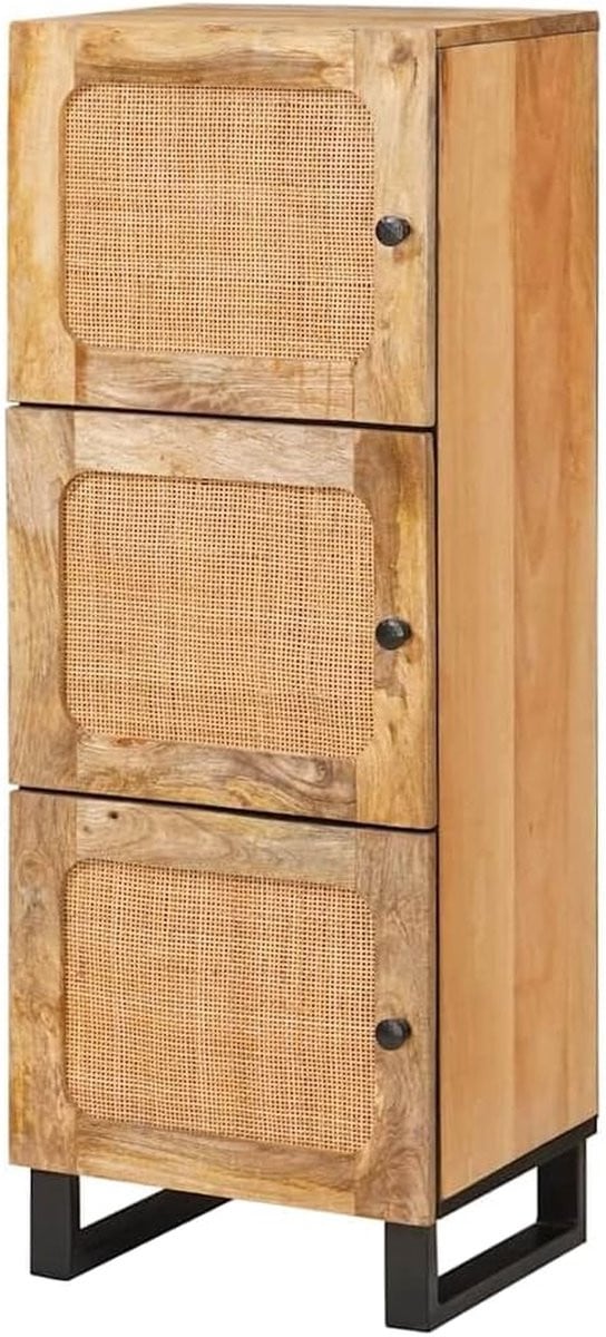 Massief Houten Highboard Dressoir van Duurzaam Mangohout in Bruin - B: 90 cm, H: 75 cm
