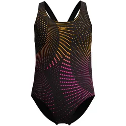 Speedo Digital Print Splashback Badeanzug Mädchen 0179 - black/amberwave 128