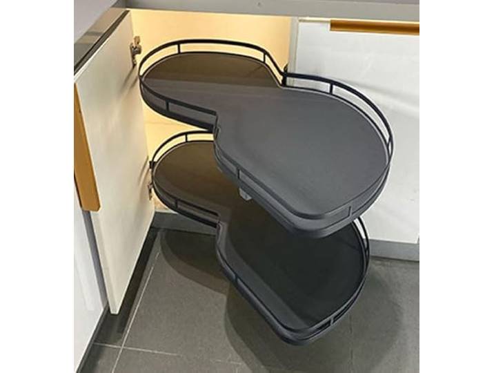 TYYCKJ Verstellbarer Eckauszug für Küchenschränke mit Ecklösung und Soft-Close-Gewürzregal; Öffnungsmechanismus Links und rechts; 900 mm Höhe für maximale Effizienz.