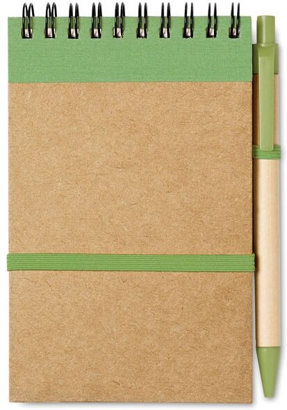 Bloc-notes personnalisable recyclé SONORA lime