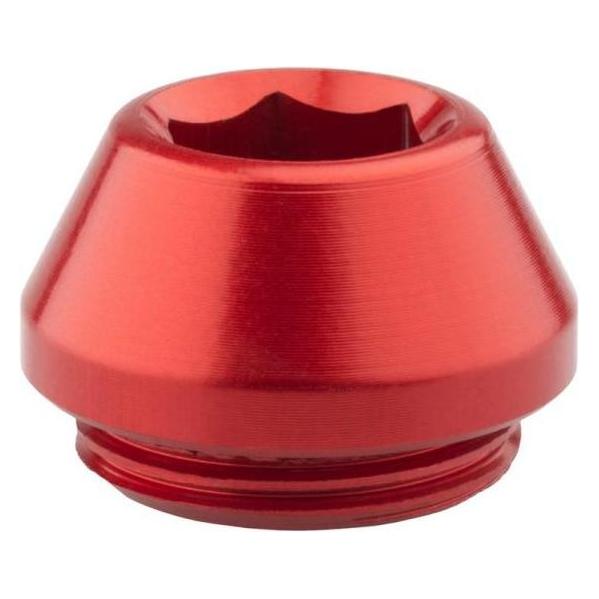 Wolf Tooth Thru Axle Button Slider Endkappe für 12mm HR Steckachse, red (AXLE12-BTN1-RED)