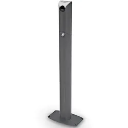 Standascher Kaizen Ascher galvanisierter Stahl anthrazit bodenstehende Ausführung, elegant, städtisch und praktisch