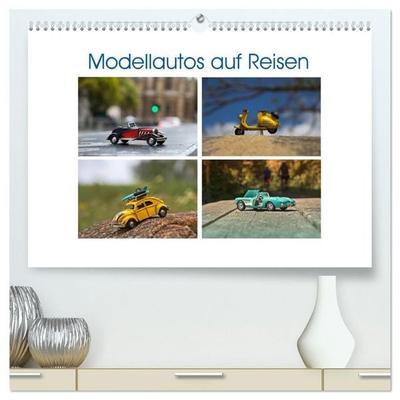 Modellautos auf Reisen (hochwertiger Premium Wandkalender 2027 DIN A2 quer), Kunstdruck in Hochglanz