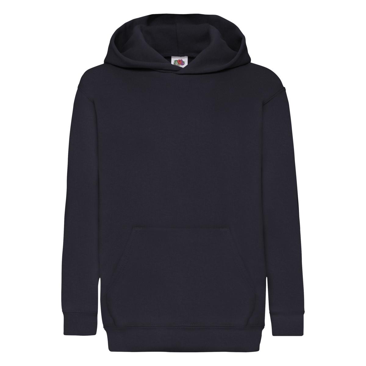 Fruit of the Loom Kinderen/Kinderen Classic Hooded Sweatshirt (Deep Navy)