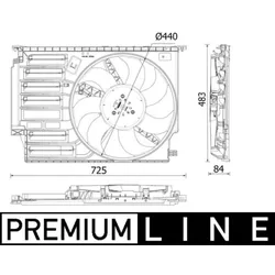 Lüfter Motorkühlung MAHLE CFF 547 000P für Mini BMW 2er Clubman X1