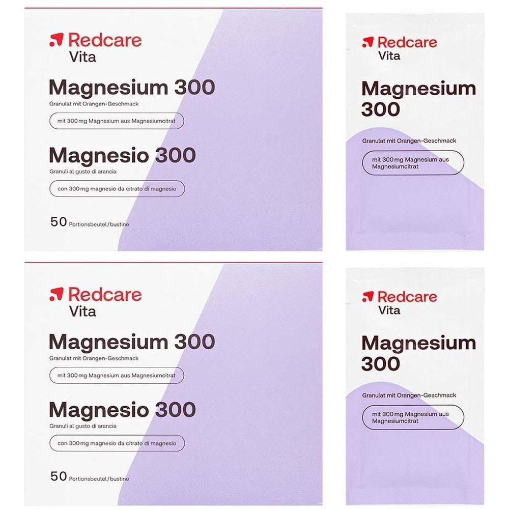 Redcare Magnesium 300 Doppelpack 2x300 g Trinkgranulat