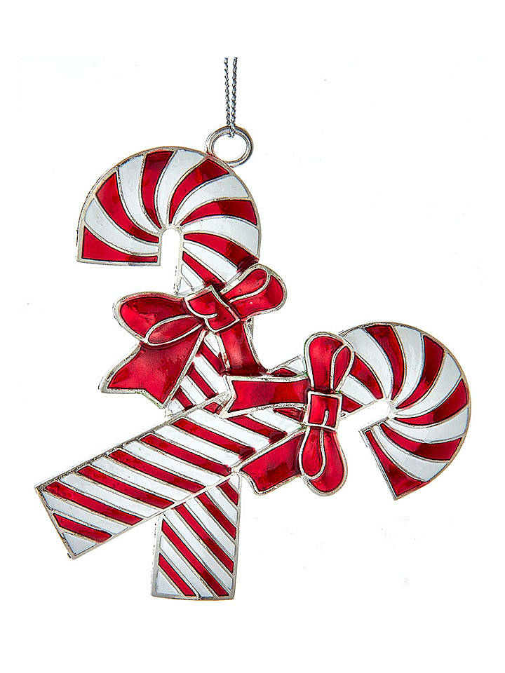 Christmas Inspirations Christbaumornament "Candy" in Rot - (B)4 x (H)4 cm - onesize