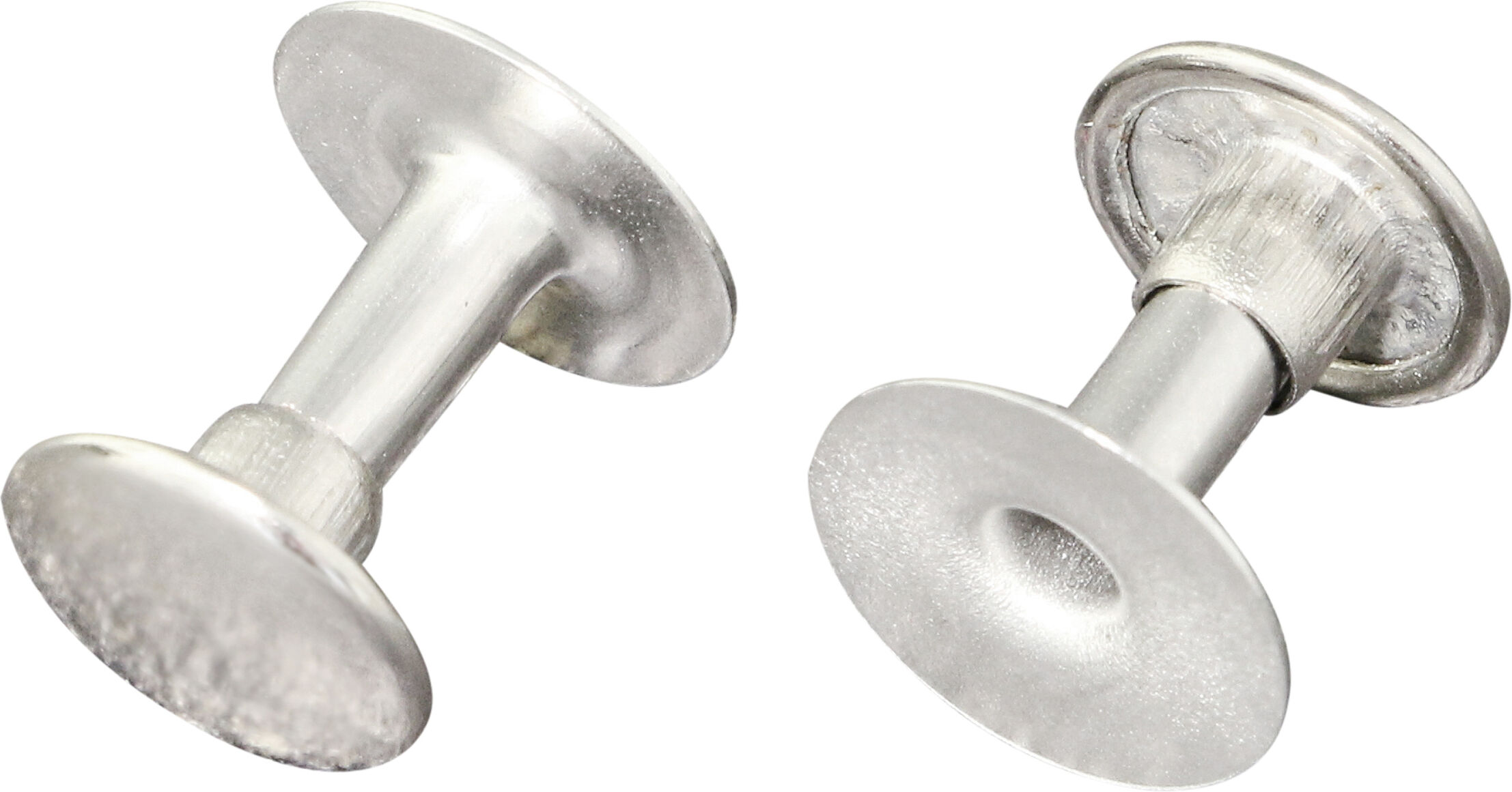 SPRINTIS 1000 Unités - Rivets creux doubles, partie inférieure, ouverte, type A, diamètre de la tête 10 mm, fer, argent
