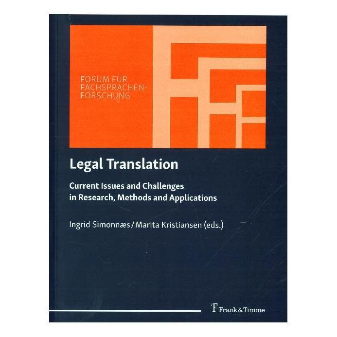 Frank & Timme Legal Translation (Deutsch, Softcover, Ingrid Simonnaes, Marita Kristiansen) (56059306)