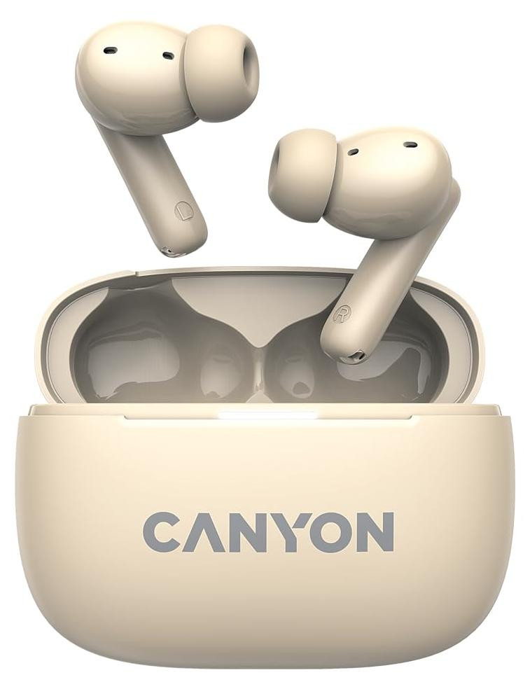 Canyon CNS-TWS10BG True Wireless Stereo Oortelefoon met Microfoon, Beige