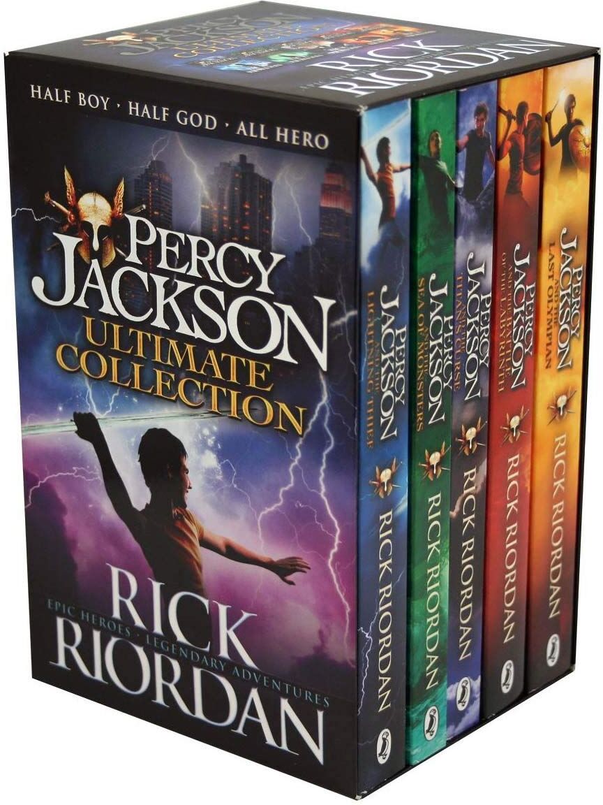 Puffin (Penguin) Percy Jackson and the Olympians 5 Book Collection Set by Rick Riordan - Paperback - Ages 9-12 - Greek Mythology Adventure Series