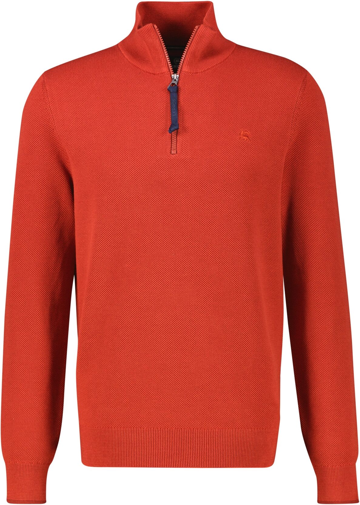 Troyer LERROS "Herren Stricktroyer in lebendiger Optik", Herren, Gr. 3XL, rot (scandinavian rot), 100% Baumwolle, ohne Ausschnitt, Pullover Troyer scandinavian rot 3XL