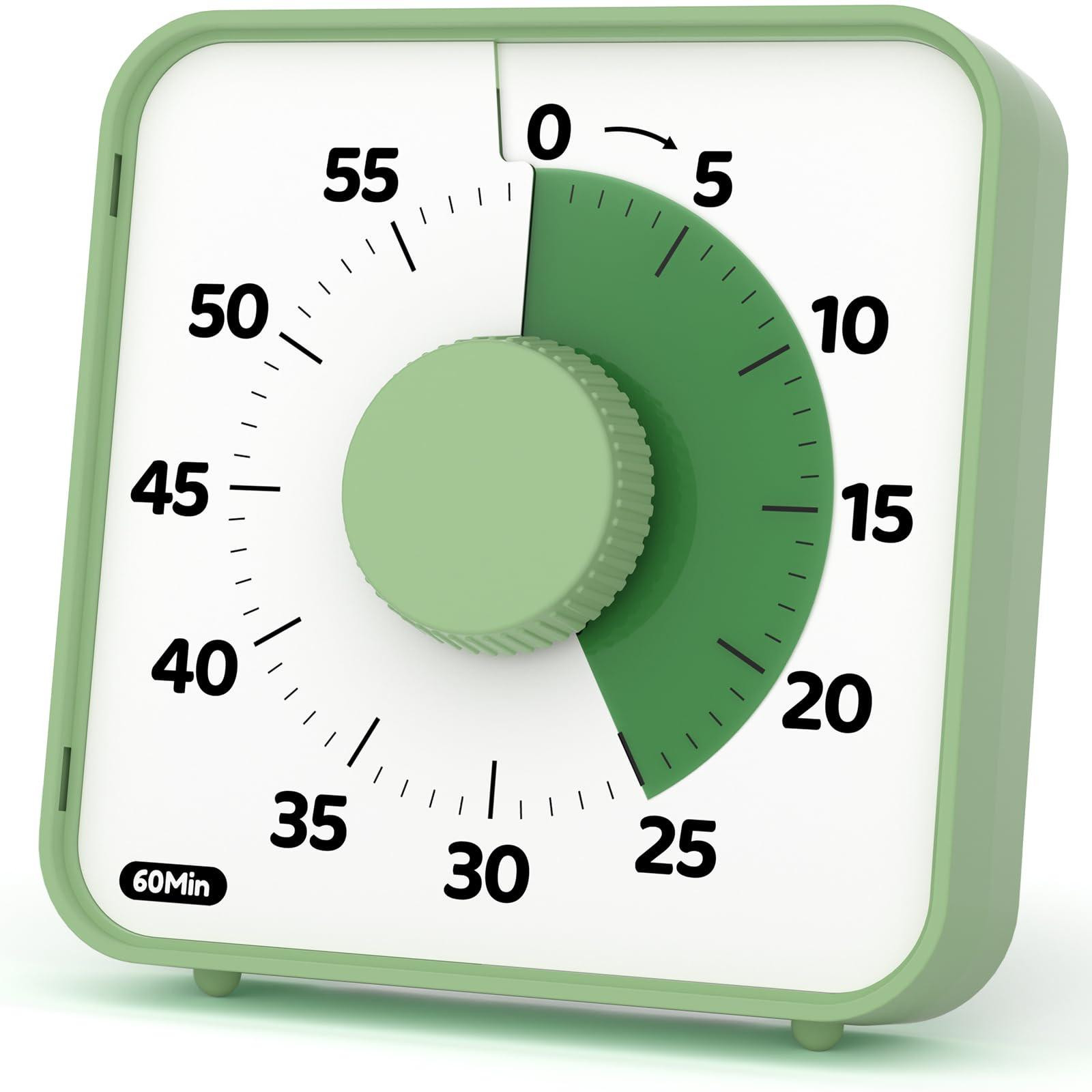 Dripio Visuele timer van 60 minuten voor kinderen, 5,9 inch, met afteltimer