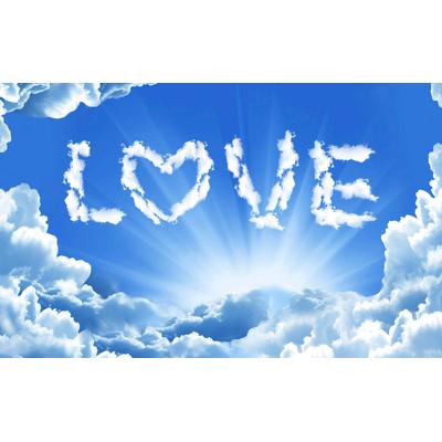 Fototapete PAPERMOON "Love Himmel", bunt, B:4m L:2,6m, Vlies, Tapeten