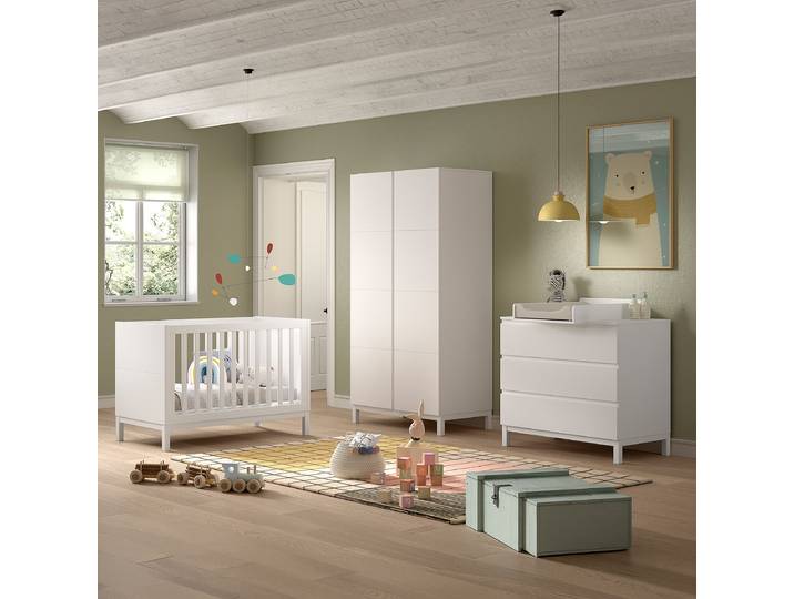 Ensemble chambre bébé 4 pcs 99cm Blanc