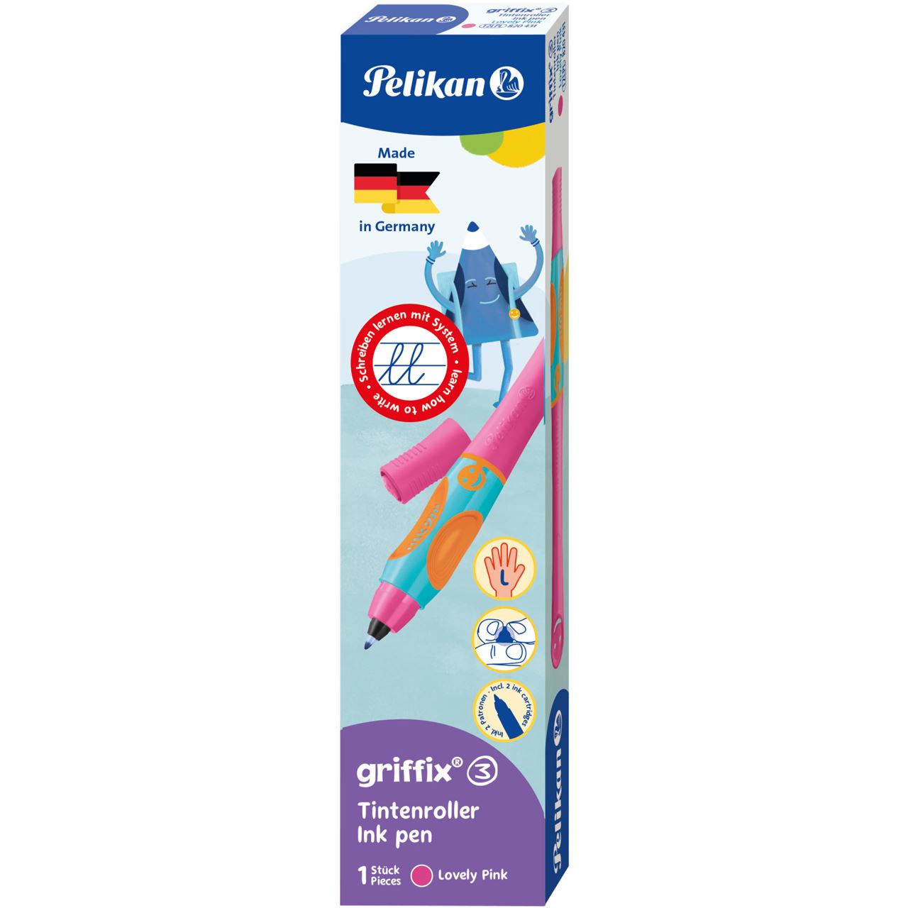 Pelikan griffix Tintenschreiber Linkshänder Lovely Pink Faltschachtel