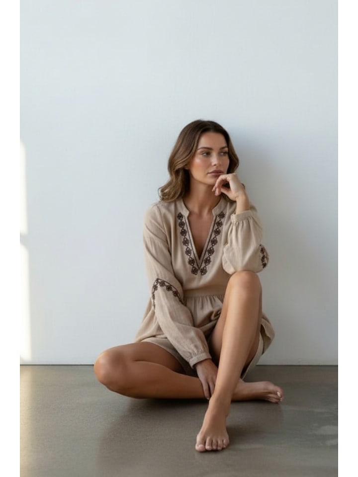 Le Jardin du Lin Bluse in Beige - 36
