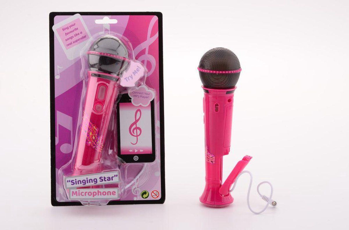 John Toys Sing Along microfoon - Roze - Hoogte: 22 cm