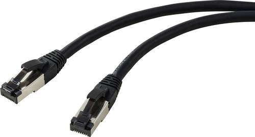 Renkforce RF-7106480 RJ45 Netzwerk Patchkabel CAT 8.1 S/FTP 1.00m Schwarz
