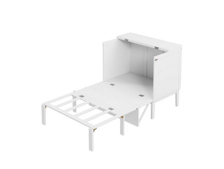 Odikalo Jugendbett Schrankbett Wandbett Wandklappbett vertikales Lattenrost 90x200cm