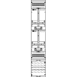 ABN ZM19X588N Wandlerzählerfeld Universell 2ZP 1350x250mm UAR mit SAS,Prüfkl,pl