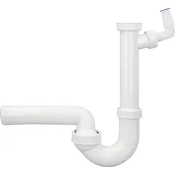 Spülen-Röhrensiphon Dallmer Typ 100/1, DN40 (1 1/2'') x DN40, Kunststoff weiß