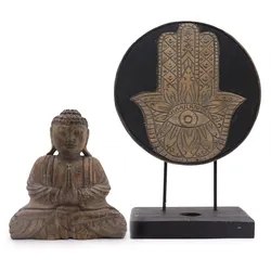 Buddha Feng Shui Set - Hamsa - Grey (2 Designs)