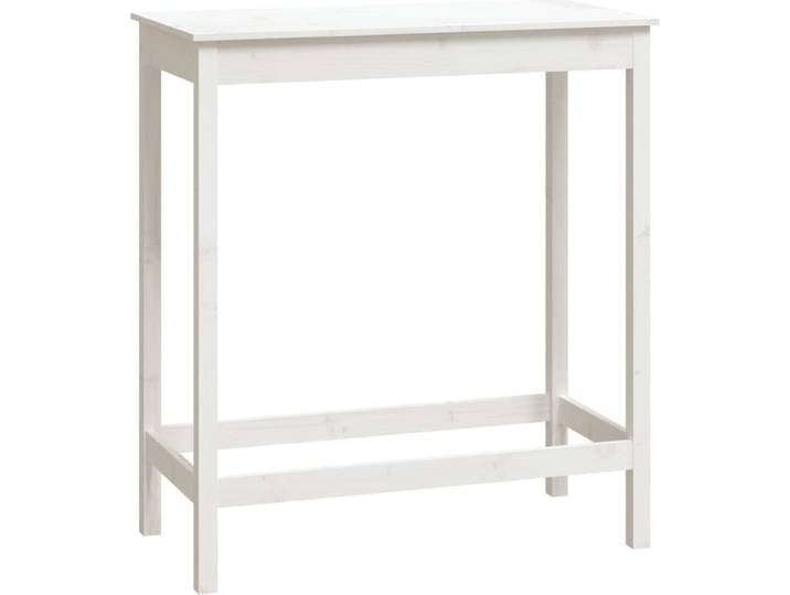 vidaXL Table de bar blanc 100x50x110 cm pin massif