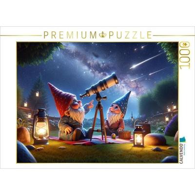 CALVENDO Puzzle Sternengucker: Zwei Zwerge entdecken das Universum | 1000 Teile Lege-Größe 64x48cm Foto-Puzzle für glückliche Stunden