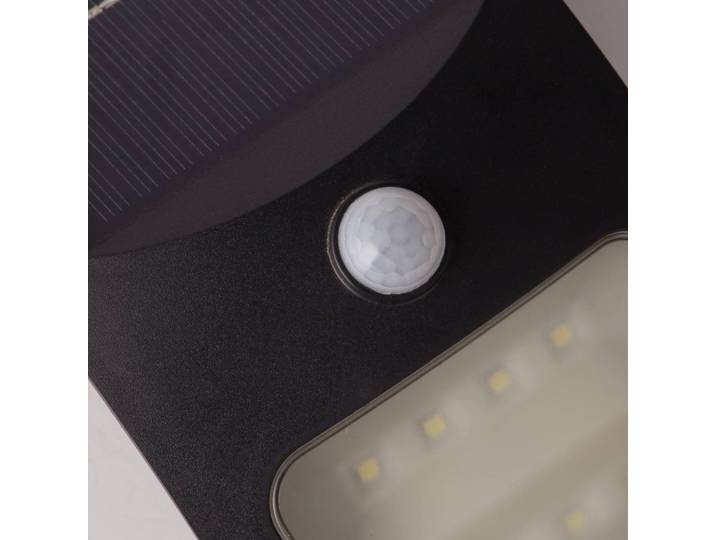Searchlight LED-Solar-Wandleuchte 67420BK-PIR, Bewegungsmelder 67420BK-PIR, schwarz, Kunststoff, Solarleuchte außen
