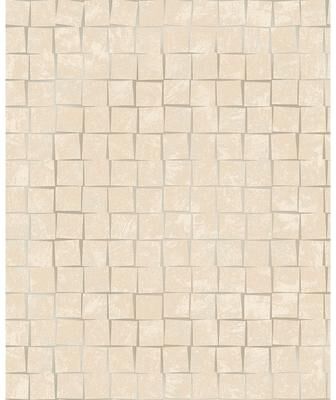 Decorline Cubist Taupe Geometric Wallpaper - 20.5in x 396in x 0.025in