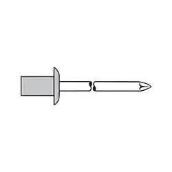 GESIPA CAP-Blindniete - Alu/Edelstahl - Flachrundkopf - 3,2x9,5 - Klemmbereich 3,5-5 mm