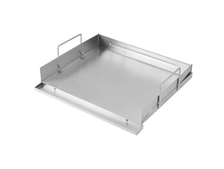 VEVOR Plancha pour Barbecue en Acier Inoxydable\, Plaque Plancha 46x41 cm Pour BBQ Cuisinière à Gaz\, Surface Plane\, Plaque de Cuisson Rectangulaire avec Poignée\, Répartition Homogène de la Chaleur