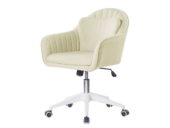 Chaise de bureau pivotante Alep 59 x 93 x 65cm Beige/Beige