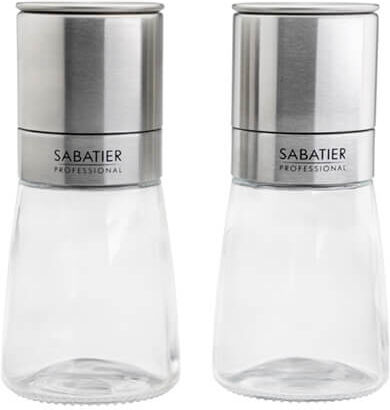 Sabatier Professional Marseille Set of 2 14cm Salt, Pepper or Spice Mill Set