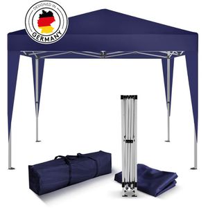 Kronenburg Pavillon 307, blau, 2 x 2m, höhenverstellbar, wasserdicht, faltbar