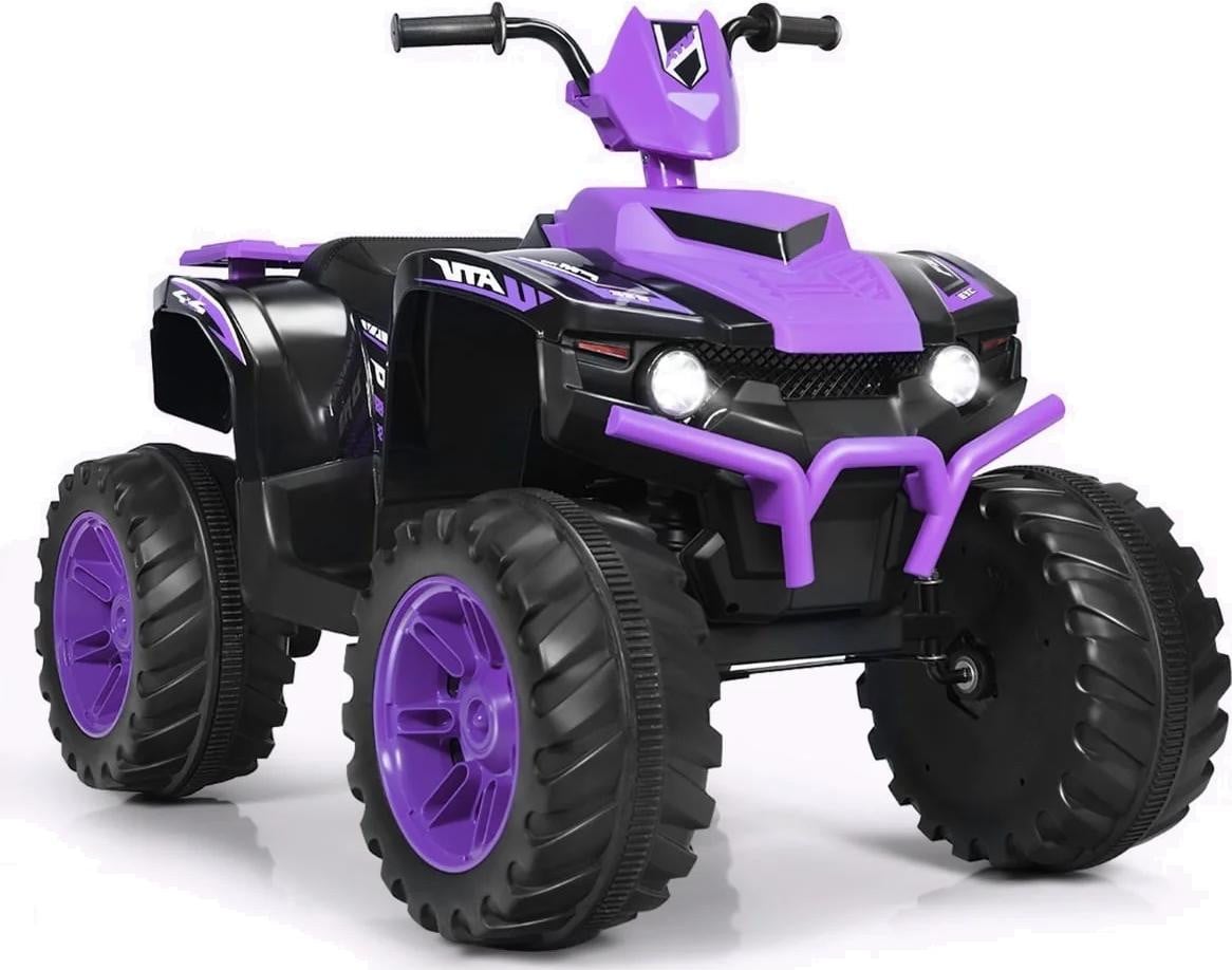 Northix 12V elektrische kinderquad met muziek en lichtjes, paars