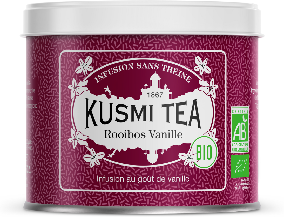 Rooibos Vanille - Kräutertee Rooibos, vanille, koffeinfrei, bio - Kusmi Tea