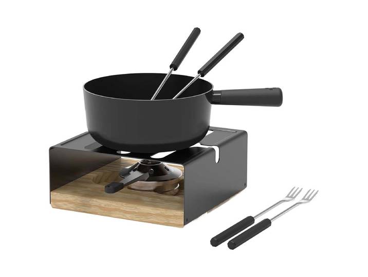 Stöckli MultiFun Emotion 19 Raclette & Fondue Set Schwarz