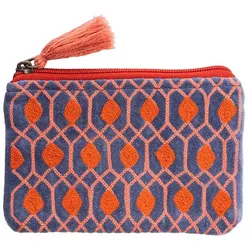 Samttäschchen Retro Blau